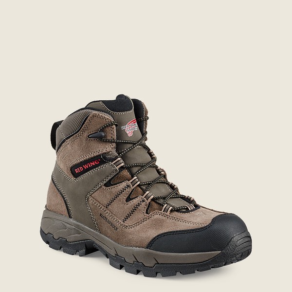 Red Wing Hiking Bot Erkek - Truhiker - 6-Inch Waterproof Safety Toe - Gri Kahverengi - 36BOSRUYP